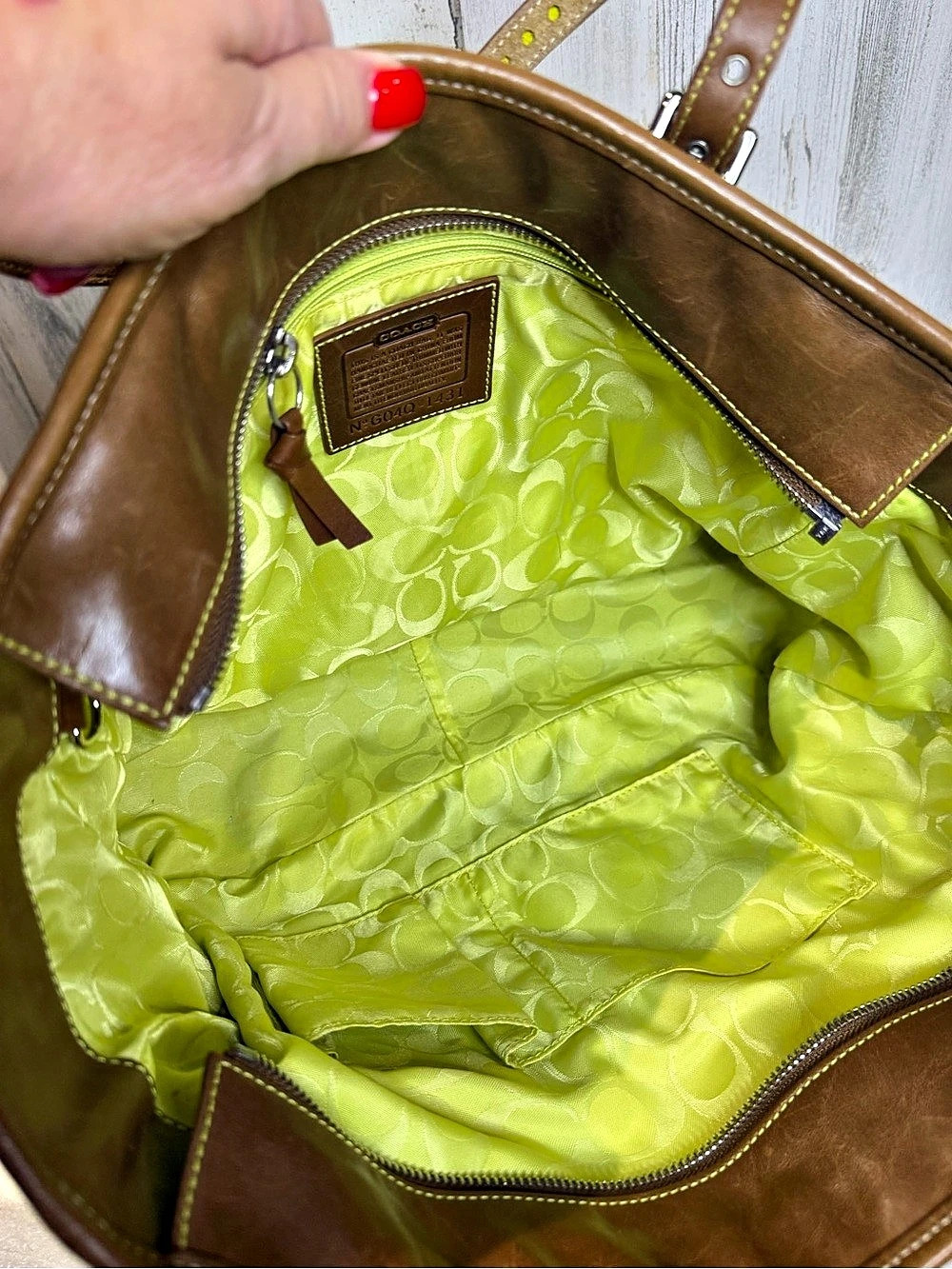 Coach Hampton Vintage Limited Edition Suede Tote Bag  04’ 1431 - Picture 10 of 11